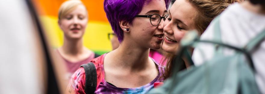 gay trans intersex pride march couple